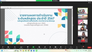 สนง. มาตรฐานและประกันคุณภาพการศึกษา มรภ.เทพสตรี จัดตรวจประเมินคุณภาพการศึกษาภายใน ระดับหลักสูตร ตามเกณฑ์ AUN-QA ประจำปีการศึกษา 2567