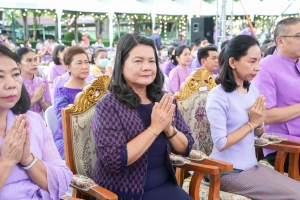 มรภ.เทพสตรี ร่วมกิจกรรมเทิดทูนสถาบัน สร้างสรรค์วิถีไทย ร่วมใจเข้าวังฟังธรรม ครั้งที่ 3 เนื่องในโอกาสวันเฉลิมพระชนมพรรษา สมเด็จพระนางเจ้าฯ พระบรมราชินี