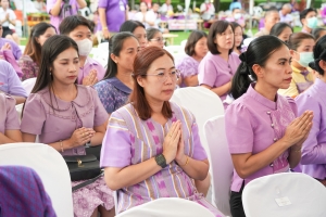 มรภ.เทพสตรี ร่วมกิจกรรมเทิดทูนสถาบัน สร้างสรรค์วิถีไทย ร่วมใจเข้าวังฟังธรรม ครั้งที่ 3 เนื่องในโอกาสวันเฉลิมพระชนมพรรษา สมเด็จพระนางเจ้าฯ พระบรมราชินี