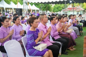 มรภ.เทพสตรี ร่วมกิจกรรมเทิดทูนสถาบัน สร้างสรรค์วิถีไทย ร่วมใจเข้าวังฟังธรรม ครั้งที่ 3 เนื่องในโอกาสวันเฉลิมพระชนมพรรษา สมเด็จพระนางเจ้าฯ พระบรมราชินี