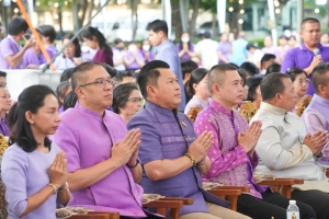 มรภ.เทพสตรี ร่วมกิจกรรมเทิดทูนสถาบัน สร้างสรรค์วิถีไทย ร่วมใจเข้าวังฟังธรรม ครั้งที่ 3 เนื่องในโอกาสวันเฉลิมพระชนมพรรษา สมเด็จพระนางเจ้าฯ พระบรมราชินี