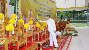 มรภ.เทพสตรี ร่วมพิธีทำบุญตักบาตรและฟังบรรยายธรรม โครงการร้อยใจไทย สืบสานราชธรรม ทั้งแผ่นดิน