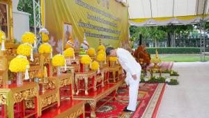 มรภ.เทพสตรี ร่วมพิธีทำบุญตักบาตรและฟังบรรยายธรรม โครงการร้อยใจไทย สืบสานราชธรรม ทั้งแผ่นดิน