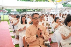 มรภ.เทพสตรี ร่วมพิธีทำบุญตักบาตรและฟังบรรยายธรรม โครงการร้อยใจไทย สืบสานราชธรรม ทั้งแผ่นดิน