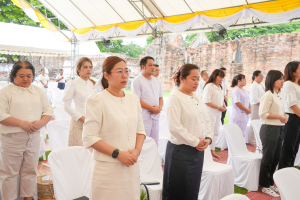 มรภ.เทพสตรี ร่วมพิธีทำบุญตักบาตรและฟังบรรยายธรรม โครงการร้อยใจไทย สืบสานราชธรรม ทั้งแผ่นดิน