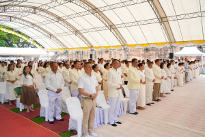 มรภ.เทพสตรี ร่วมพิธีทำบุญตักบาตรและฟังบรรยายธรรม โครงการร้อยใจไทย สืบสานราชธรรม ทั้งแผ่นดิน