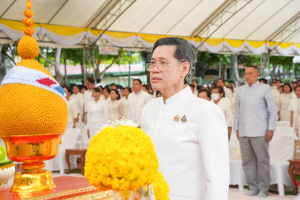 มรภ.เทพสตรี ร่วมพิธีทำบุญตักบาตรและฟังบรรยายธรรม โครงการร้อยใจไทย สืบสานราชธรรม ทั้งแผ่นดิน
