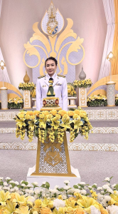 ผู้แทนผู้บริหาร คณาจารย์ บุคลากร นักเรียน และนักศึกษา มรภ.เทพสตรี บันทึกเทปโทรทัศน์ถวายพระพรชัยมงคล พระบาทสมเด็จพระเจ้าอยู่หัว