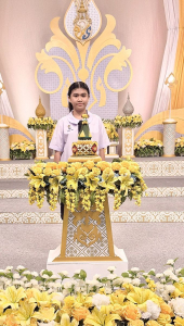 ผู้แทนผู้บริหาร คณาจารย์ บุคลากร นักเรียน และนักศึกษา มรภ.เทพสตรี บันทึกเทปโทรทัศน์ถวายพระพรชัยมงคล พระบาทสมเด็จพระเจ้าอยู่หัว