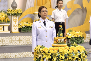 ผู้แทนผู้บริหาร คณาจารย์ บุคลากร นักเรียน และนักศึกษา มรภ.เทพสตรี บันทึกเทปโทรทัศน์ถวายพระพรชัยมงคล พระบาทสมเด็จพระเจ้าอยู่หัว