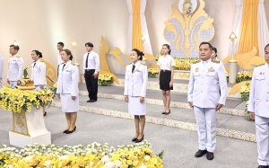 ผู้แทนผู้บริหาร คณาจารย์ บุคลากร นักเรียน และนักศึกษา มรภ.เทพสตรี บันทึกเทปโทรทัศน์ถวายพระพรชัยมงคล พระบาทสมเด็จพระเจ้าอยู่หัว