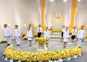ผู้แทนผู้บริหาร คณาจารย์ บุคลากร นักเรียน และนักศึกษา มรภ.เทพสตรี บันทึกเทปโทรทัศน์ถวายพระพรชัยมงคล พระบาทสมเด็จพระเจ้าอยู่หัว