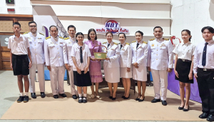 ผู้แทนผู้บริหาร คณาจารย์ บุคลากร นักเรียน และนักศึกษา มรภ.เทพสตรี บันทึกเทปโทรทัศน์ถวายพระพรชัยมงคล พระบาทสมเด็จพระเจ้าอยู่หัว
