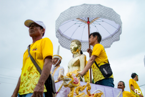 มรภ.เทพสตรี ร่วมพิธีอัญเชิญรับพระศรีอาริยเมตไตรย์ (องค์จำลอง) กลับ ณ วัดไลย์