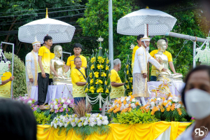 มรภ.เทพสตรี ร่วมพิธีอัญเชิญรับพระศรีอาริยเมตไตรย์ (องค์จำลอง) กลับ ณ วัดไลย์