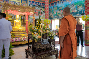 มรภ.เทพสตรี ร่วมพิธีอัญเชิญรับพระศรีอาริยเมตไตรย์ (องค์จำลอง) กลับ ณ วัดไลย์