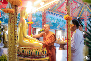 มรภ.เทพสตรี ร่วมพิธีอัญเชิญรับพระศรีอาริยเมตไตรย์ (องค์จำลอง) กลับ ณ วัดไลย์