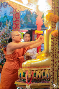 มรภ.เทพสตรี ร่วมพิธีอัญเชิญรับพระศรีอาริยเมตไตรย์ (องค์จำลอง) กลับ ณ วัดไลย์