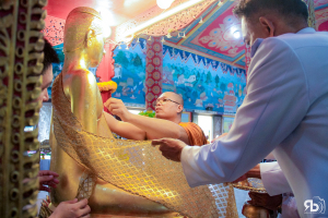 มรภ.เทพสตรี ร่วมพิธีอัญเชิญรับพระศรีอาริยเมตไตรย์ (องค์จำลอง) กลับ ณ วัดไลย์