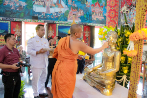 มรภ.เทพสตรี ร่วมพิธีอัญเชิญรับพระศรีอาริยเมตไตรย์ (องค์จำลอง) กลับ ณ วัดไลย์