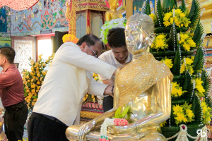 มรภ.เทพสตรี ร่วมพิธีอัญเชิญรับพระศรีอาริยเมตไตรย์ (องค์จำลอง) กลับ ณ วัดไลย์