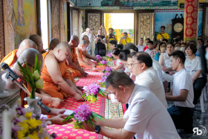 มรภ.เทพสตรี ร่วมพิธีอัญเชิญรับพระศรีอาริยเมตไตรย์ (องค์จำลอง) กลับ ณ วัดไลย์
