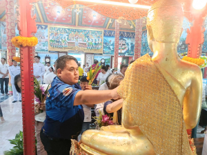 มรภ.เทพสตรี ร่วมพิธีอัญเชิญรับพระศรีอาริยเมตไตรย์ (องค์จำลอง) กลับ ณ วัดไลย์