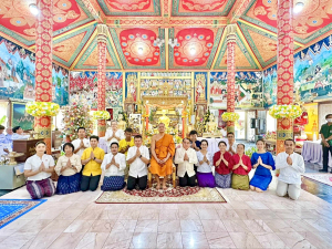 มรภ.เทพสตรี ร่วมพิธีอัญเชิญรับพระศรีอาริยเมตไตรย์ (องค์จำลอง) กลับ ณ วัดไลย์