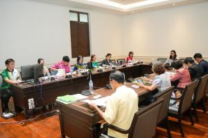 การประชุม คกก.จัดทำแบบประเมินผลการปฏิบัติราชการของคณาจารย์ประจำที่ได้รับการแต่งตั้งให้เป็นผู้บริหาร สังกัด มรภ.เทพสตรี