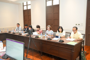 การประชุม คกก.จัดทำแบบประเมินผลการปฏิบัติราชการของคณาจารย์ประจำที่ได้รับการแต่งตั้งให้เป็นผู้บริหาร สังกัด มรภ.เทพสตรี