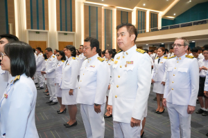 อธิการบดี มรภ.เทพสตรี พร้อมคณะผู้บริหาร คณาจารย์ บุคลากร นักเรียน และนักศึกษา จัดพิธีถวายพระพรชัยมงคล พระบาทสมเด็จพระเจ้าอยู่หัว