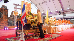 มรภ.เทพสตรี ร่วมกิจกรรมเทิดทูนสถาบัน สร้างสรรค์วิถีไทย ร่วมใจเข้าวังฟังธรรม ครั้งที่ 4 เนื่องในโอกาสวันเฉลิมพระชนมพรรษา พระบาทสมเด็จพระเจ้าอยู่หัว
