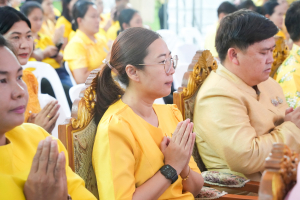 มรภ.เทพสตรี ร่วมกิจกรรมเทิดทูนสถาบัน สร้างสรรค์วิถีไทย ร่วมใจเข้าวังฟังธรรม ครั้งที่ 4 เนื่องในโอกาสวันเฉลิมพระชนมพรรษา พระบาทสมเด็จพระเจ้าอยู่หัว