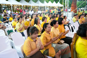 มรภ.เทพสตรี ร่วมกิจกรรมเทิดทูนสถาบัน สร้างสรรค์วิถีไทย ร่วมใจเข้าวังฟังธรรม ครั้งที่ 4 เนื่องในโอกาสวันเฉลิมพระชนมพรรษา พระบาทสมเด็จพระเจ้าอยู่หัว