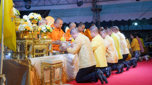 มรภ.เทพสตรี ร่วมกิจกรรมเทิดทูนสถาบัน สร้างสรรค์วิถีไทย ร่วมใจเข้าวังฟังธรรม ครั้งที่ 4 เนื่องในโอกาสวันเฉลิมพระชนมพรรษา พระบาทสมเด็จพระเจ้าอยู่หัว