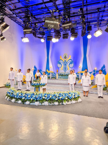 ผู้แทนผู้บริหาร คณาจารย์ บุคลากร นักเรียน และนักศึกษา มรภ.เทพสตรี บันทึกเทปโทรทัศน์ถวายพระพรชัยมงคล สมเด็จพระนางเจ้าสิริกิติ์ พระบรมราชินีนาถ พระบรมราชชนนีพันปีหลวง