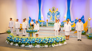 ผู้แทนผู้บริหาร คณาจารย์ บุคลากร นักเรียน และนักศึกษา มรภ.เทพสตรี บันทึกเทปโทรทัศน์ถวายพระพรชัยมงคล สมเด็จพระนางเจ้าสิริกิติ์ พระบรมราชินีนาถ พระบรมราชชนนีพันปีหลวง