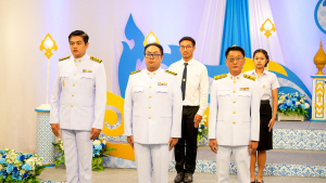 ผู้แทนผู้บริหาร คณาจารย์ บุคลากร นักเรียน และนักศึกษา มรภ.เทพสตรี บันทึกเทปโทรทัศน์ถวายพระพรชัยมงคล สมเด็จพระนางเจ้าสิริกิติ์ พระบรมราชินีนาถ พระบรมราชชนนีพันปีหลวง