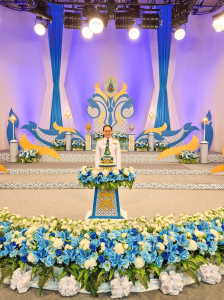ผู้แทนผู้บริหาร คณาจารย์ บุคลากร นักเรียน และนักศึกษา มรภ.เทพสตรี บันทึกเทปโทรทัศน์ถวายพระพรชัยมงคล สมเด็จพระนางเจ้าสิริกิติ์ พระบรมราชินีนาถ พระบรมราชชนนีพันปีหลวง
