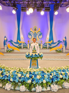 ผู้แทนผู้บริหาร คณาจารย์ บุคลากร นักเรียน และนักศึกษา มรภ.เทพสตรี บันทึกเทปโทรทัศน์ถวายพระพรชัยมงคล สมเด็จพระนางเจ้าสิริกิติ์ พระบรมราชินีนาถ พระบรมราชชนนีพันปีหลวง