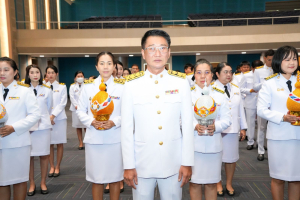 อธิการบดี มรภ.เทพสตรี นำคณะผู้บริหาร คณาจารย์ บุคลากร นักเรียน และนักศึกษา ร่วมพิธีถวายพระพรชัยมงคล สมเด็จพระนางเจ้าสิริกิติ์ พระบรมราชินีนาถ พระบรมราชชนนีพันปีหลวง