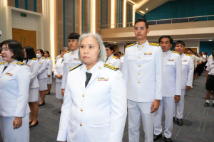 อธิการบดี มรภ.เทพสตรี นำคณะผู้บริหาร คณาจารย์ บุคลากร นักเรียน และนักศึกษา ร่วมพิธีถวายพระพรชัยมงคล สมเด็จพระนางเจ้าสิริกิติ์ พระบรมราชินีนาถ พระบรมราชชนนีพันปีหลวง