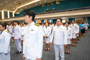 อธิการบดี มรภ.เทพสตรี นำคณะผู้บริหาร คณาจารย์ บุคลากร นักเรียน และนักศึกษา ร่วมพิธีถวายพระพรชัยมงคล สมเด็จพระนางเจ้าสิริกิติ์ พระบรมราชินีนาถ พระบรมราชชนนีพันปีหลวง