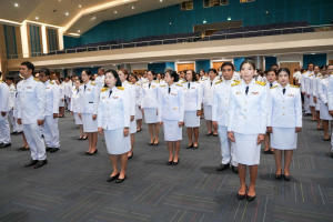 อธิการบดี มรภ.เทพสตรี นำคณะผู้บริหาร คณาจารย์ บุคลากร นักเรียน และนักศึกษา ร่วมพิธีถวายพระพรชัยมงคล สมเด็จพระนางเจ้าสิริกิติ์ พระบรมราชินีนาถ พระบรมราชชนนีพันปีหลวง