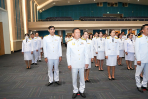 อธิการบดี มรภ.เทพสตรี นำคณะผู้บริหาร คณาจารย์ บุคลากร นักเรียน และนักศึกษา ร่วมพิธีถวายพระพรชัยมงคล สมเด็จพระนางเจ้าสิริกิติ์ พระบรมราชินีนาถ พระบรมราชชนนีพันปีหลวง