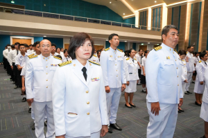 อธิการบดี มรภ.เทพสตรี นำคณะผู้บริหาร คณาจารย์ บุคลากร นักเรียน และนักศึกษา ร่วมพิธีถวายพระพรชัยมงคล สมเด็จพระนางเจ้าสิริกิติ์ พระบรมราชินีนาถ พระบรมราชชนนีพันปีหลวง