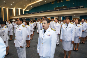 อธิการบดี มรภ.เทพสตรี นำคณะผู้บริหาร คณาจารย์ บุคลากร นักเรียน และนักศึกษา ร่วมพิธีถวายพระพรชัยมงคล สมเด็จพระนางเจ้าสิริกิติ์ พระบรมราชินีนาถ พระบรมราชชนนีพันปีหลวง