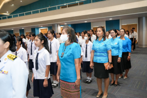 อธิการบดี มรภ.เทพสตรี นำคณะผู้บริหาร คณาจารย์ บุคลากร นักเรียน และนักศึกษา ร่วมพิธีถวายพระพรชัยมงคล สมเด็จพระนางเจ้าสิริกิติ์ พระบรมราชินีนาถ พระบรมราชชนนีพันปีหลวง