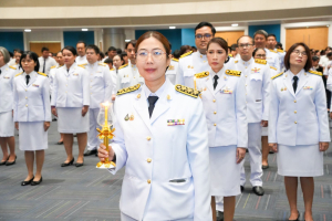 อธิการบดี มรภ.เทพสตรี นำคณะผู้บริหาร คณาจารย์ บุคลากร นักเรียน และนักศึกษา ร่วมพิธีถวายพระพรชัยมงคล สมเด็จพระนางเจ้าสิริกิติ์ พระบรมราชินีนาถ พระบรมราชชนนีพันปีหลวง
