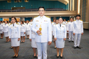 อธิการบดี มรภ.เทพสตรี นำคณะผู้บริหาร คณาจารย์ บุคลากร นักเรียน และนักศึกษา ร่วมพิธีถวายพระพรชัยมงคล สมเด็จพระนางเจ้าสิริกิติ์ พระบรมราชินีนาถ พระบรมราชชนนีพันปีหลวง